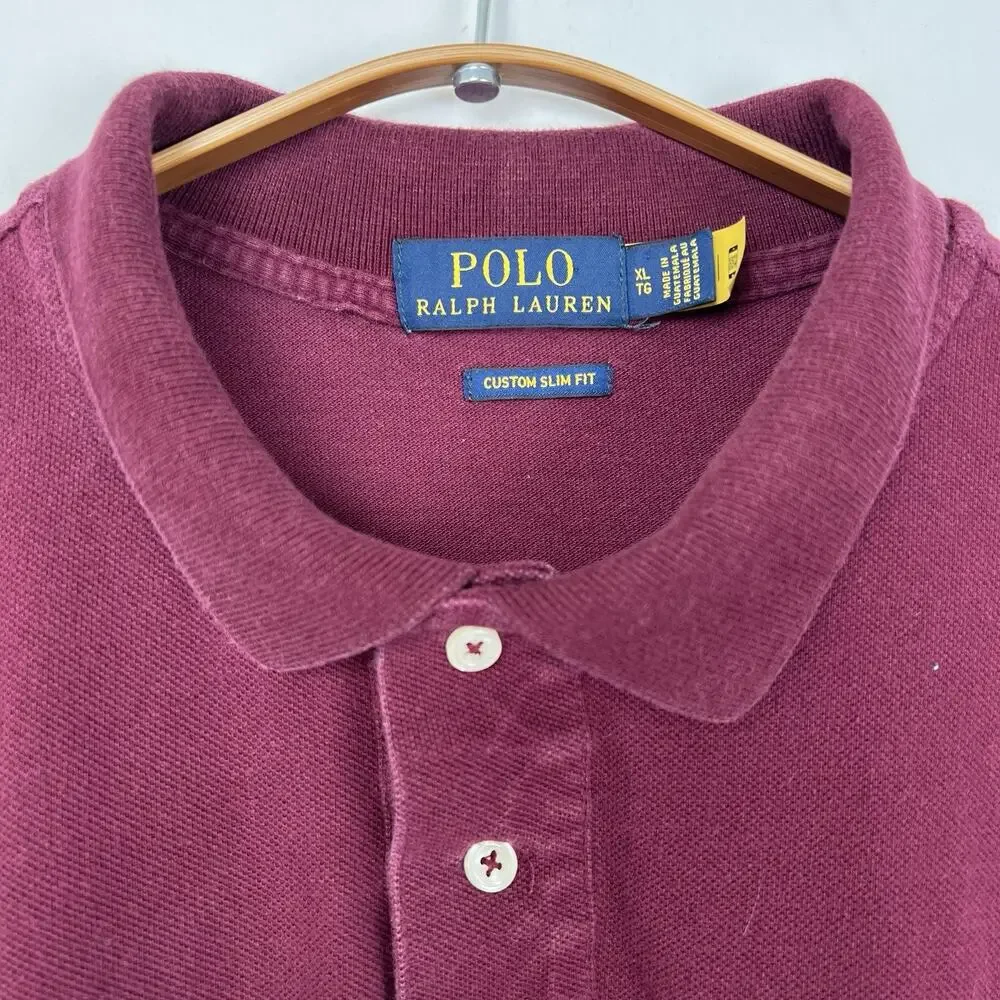 Polo Ralph Lauren Custom Slim Fit Collared Casual Polo Shirt Mens Size‎ XL Golf